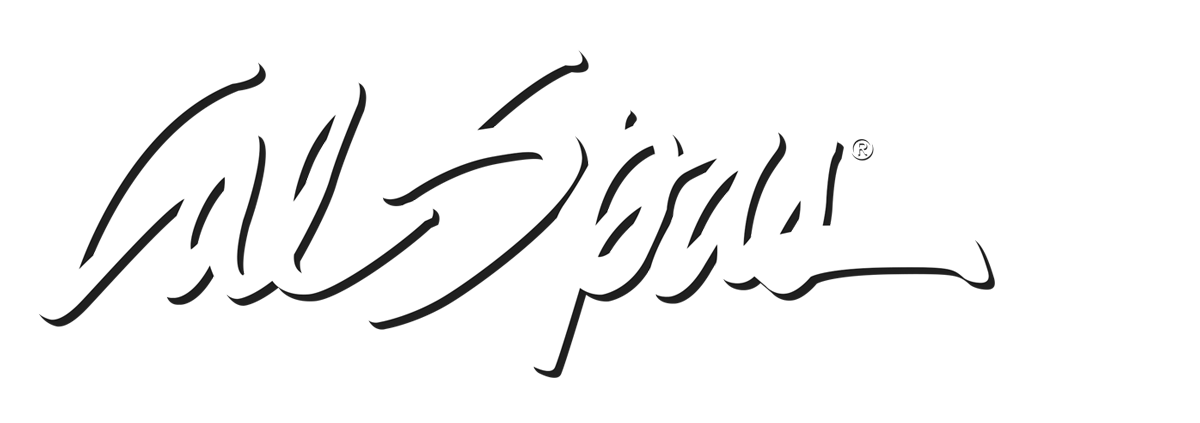 Calspas White logo hot tubs spas for sale Woodinville
